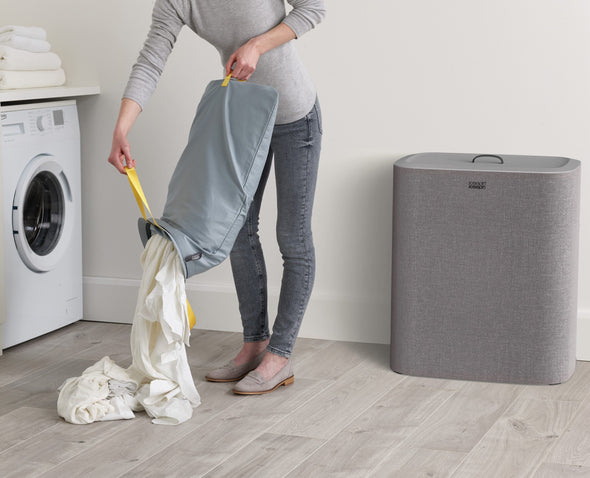 Coș de rufe TotaTrio 90 litri cu 3 compartimente 55 cm - LunaHome.ro