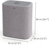 Coș de rufe TotaTrio 90 litri cu 3 compartimente 55 cm - LunaHome.ro