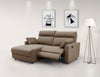 Colțar Jenna maro cu functie de recliner manuala 209x163 cm