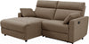 Colțar Jenna maro cu functie de recliner manuala 209x163 cm