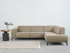 Colțar Lorcan fix cu sezlong pe dreapta, tapiterie moale taupe 210x275 cm