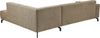 Colțar Lorcan fix cu sezlong pe dreapta, tapiterie moale taupe 210x275 cm