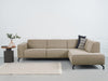 Colțar Lorcan fix cu sezlong pe dreapta, tapiterie moale taupe 210x275 cm