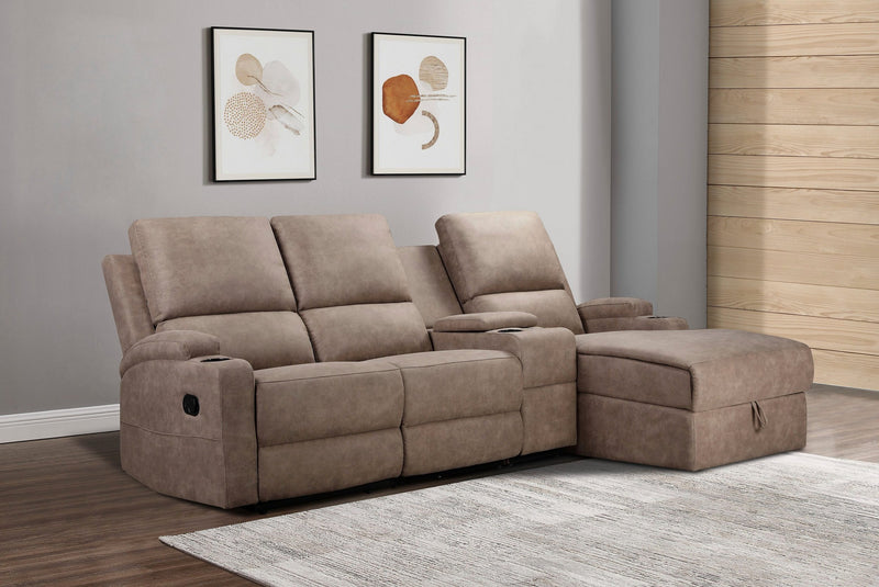Colțar Napori cu 3 locuri, recliner si spatii de depozitare 240x155 cm - LunaHome.ro