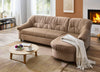 Colțar fix cu tapițerie bej eleganta 143x178 cm - LunaHome.ro