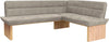 Colțar de bucătărie Beluna cu tapiterie maro latte 210x169 cm