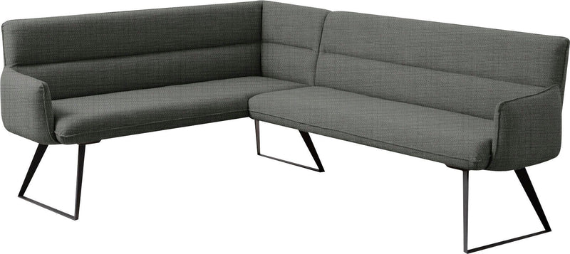Colțar de bucatarie Preston gri cu picioare metalice 227x178 cm - LunaHome.ro