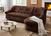 Colțar elegant din microvelur maro extensibil 143x224 cm - LunaHome.ro