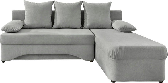 Colțar extensibil Jockenhöfer reversibil gri deschis cu depozitare 191x142 cm - LunaHome.ro