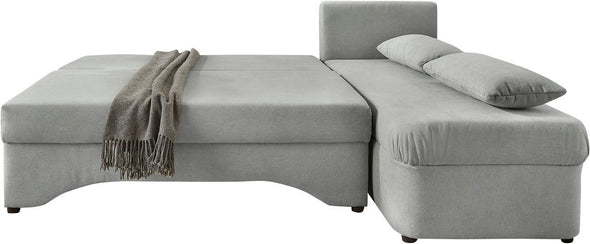 Colțar extensibil Jockenhöfer reversibil gri deschis cu depozitare 191x142 cm - LunaHome.ro