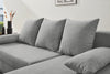 Colțar extensibil Jockenhöfer reversibil gri deschis cu depozitare 191x142 cm - LunaHome.ro