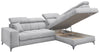 Colțar Sydney gri deschis cu reglaj electric si tetiere reglabile 282x198 cm