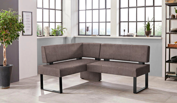 Coltar de bucatarie Oliver din microfibra maro cu cadru metalic 160x200 cm - LunaHome.ro