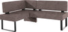 Coltar de bucatarie Oliver din microfibra maro cu cadru metalic 160x200 cm - LunaHome.ro