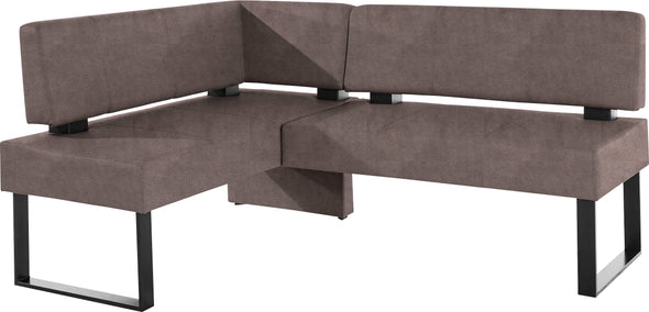 Coltar de bucatarie Oliver din microfibra maro cu cadru metalic 160x200 cm - LunaHome.ro