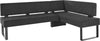 Coltar de bucatarie Oliver negru cu cadru metalic 140x180 cm - LunaHome.ro
