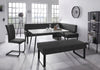 Coltar de bucatarie Oliver negru cu cadru metalic 140x180 cm - LunaHome.ro