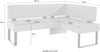 Coltar de bucatarie Oliver negru cu cadru metalic 140x180 cm - LunaHome.ro