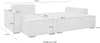 Coltar extensibil cu depozitare Winton din velur bej reversibil, 253x154 cm - LunaHome.ro