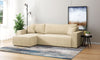 Coltar extensibil cu depozitare Winton din velur bej reversibil, 253x154 cm - LunaHome.ro