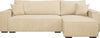 Coltar extensibil cu depozitare Winton din velur bej reversibil, 253x154 cm - LunaHome.ro