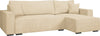 Coltar extensibil cu depozitare Winton din velur bej reversibil, 253x154 cm - LunaHome.ro