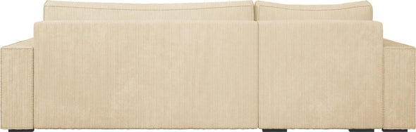 Coltar extensibil cu depozitare Winton din velur bej reversibil, 253x154 cm - LunaHome.ro