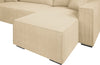 Coltar extensibil cu depozitare Winton din velur bej reversibil, 253x154 cm - LunaHome.ro