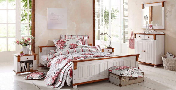 Comoda Adele din lemn de pin alb cu 2 usi 92 cm - LunaHome.ro