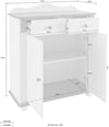 Comoda Adele din lemn de pin alb cu 2 usi 92 cm - LunaHome.ro