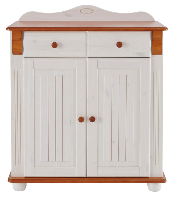 Comoda Adele din lemn de pin alb cu 2 usi 92 cm - LunaHome.ro