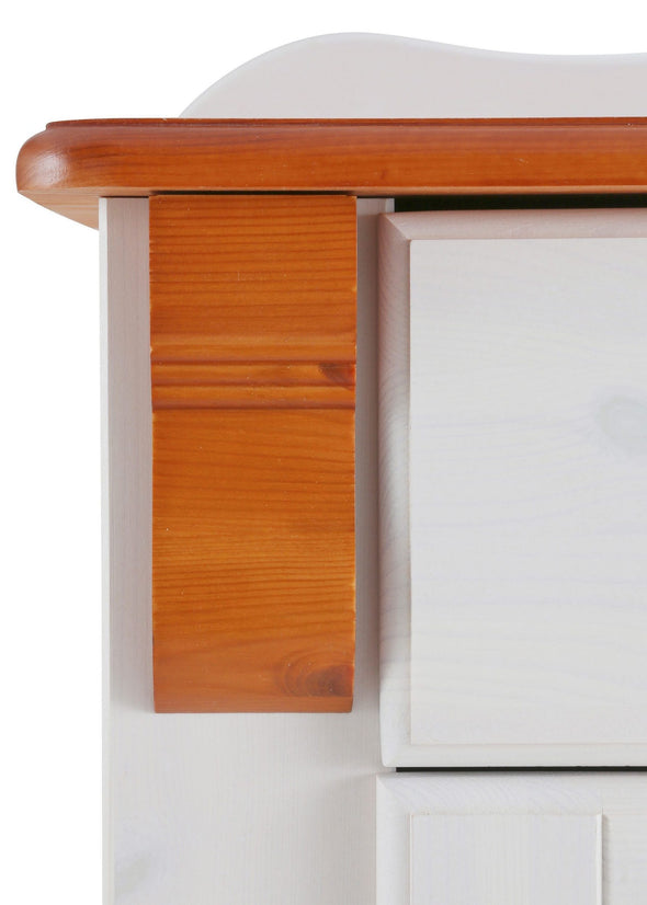 Comoda Adele din lemn de pin alb cu 2 usi 92 cm - LunaHome.ro