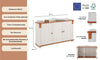 Comoda Adele din lemn de pin alb cu 3 usi 130 cm - LunaHome.ro