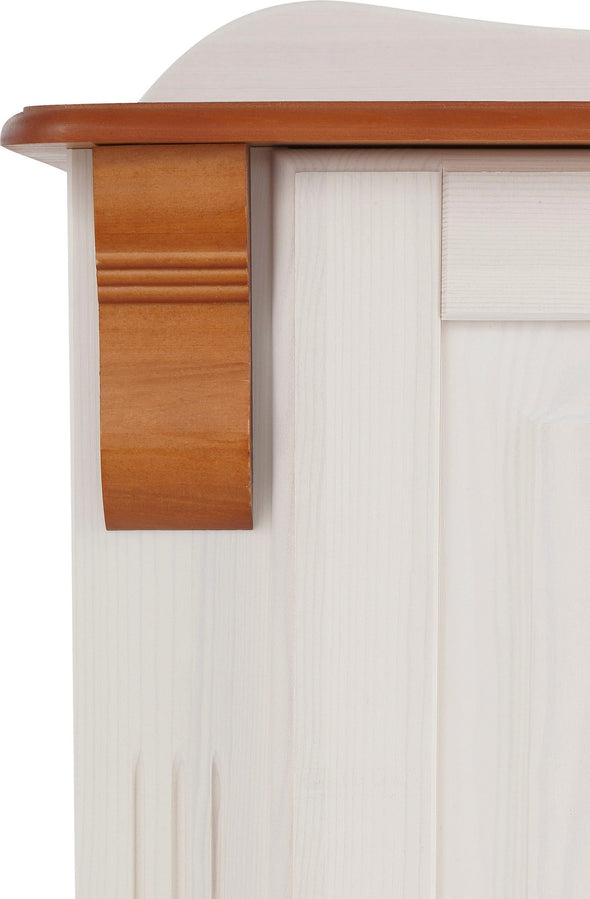 Comoda Adele din lemn de pin alb cu 3 usi 130 cm - LunaHome.ro