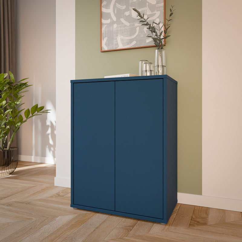 Comoda Alice cu 2 usi moderna decor albastru 75 cm lățime