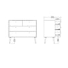 Comoda Bodo gri mat cu design scandinav 99 cm - LunaHome.ro