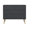 Comoda Bodo gri mat cu design scandinav 99 cm - LunaHome.ro
