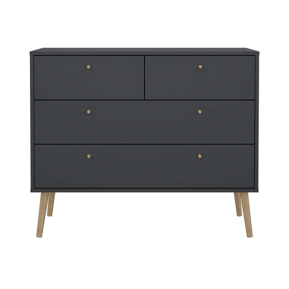 Comoda Bodo gri mat cu design scandinav 99 cm - LunaHome.ro