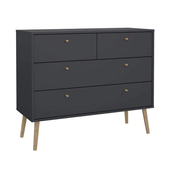 Comoda Bodo gri mat cu design scandinav 99 cm - LunaHome.ro