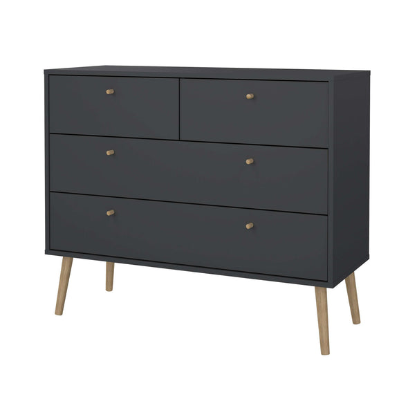 Comoda Bodo gri mat cu design scandinav 99 cm - LunaHome.ro