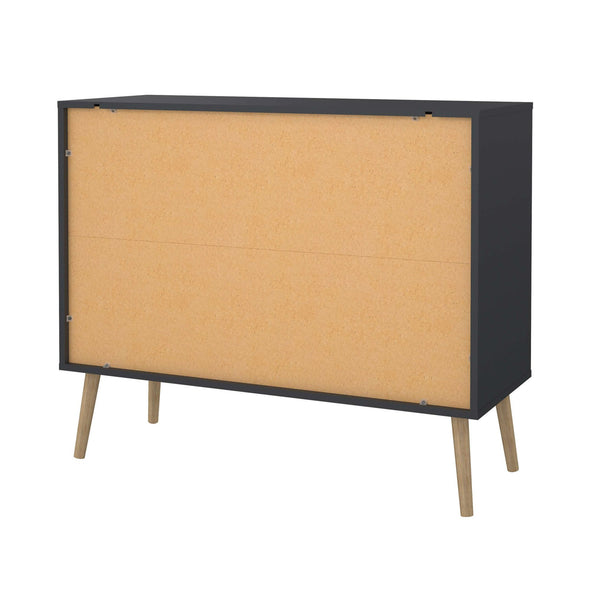 Comoda Bodo gri mat cu design scandinav 99 cm - LunaHome.ro
