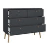 Comoda Bodo gri mat cu design scandinav 99 cm - LunaHome.ro