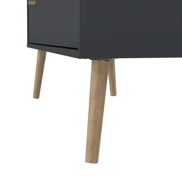 Comoda Bodo gri mat cu design scandinav 99 cm - LunaHome.ro