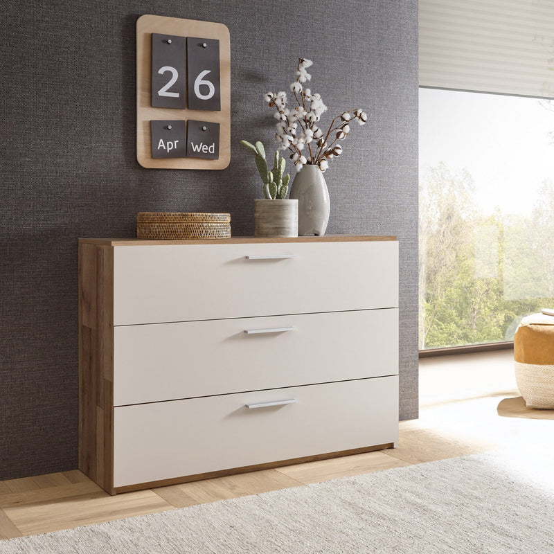 Comodă Cadore cu 3 sertare si design compact, 120 cm lățime - LunaHome.ro