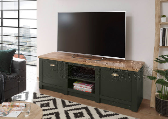 Comoda Cambridge verde inchis cu 2 usi, 152 cm