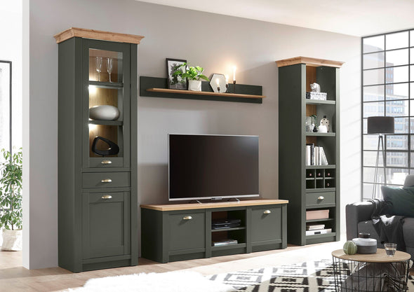 Comoda Cambridge verde inchis cu 2 usi, 152 cm