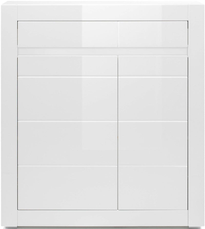 Comoda Carat alb lucios, design modern, 100 cm latime - LunaHome.ro