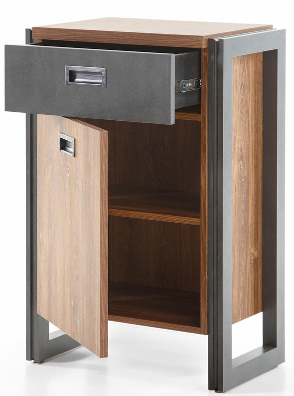 Comodă Detroit cu aspect industrial 54 cm lățime