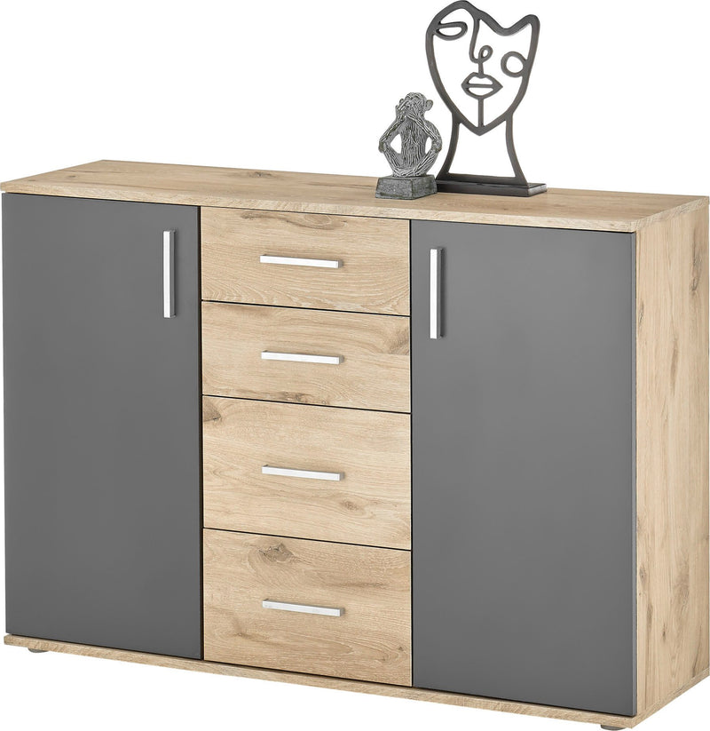 Comoda Drift cu design in doua culori 120 cm lățime - LunaHome.ro