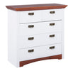 Comoda Konrad din lemn de pin alb rustic 94 cm - LunaHome.ro